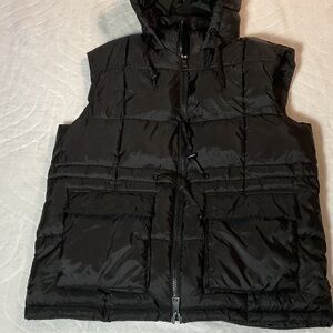 Levi's Black Quilted Puffer Vest with Hood